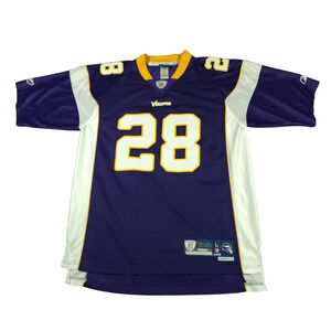 Minnesota Vikings NFL Reebok Peterson #28 Jersey L Mens On Field Home Sportswear